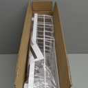 SNTD Dish Drying Rack - Small Dish Rack for Kitchen Counter, Stainless Steel Dish Drainer with Utensil Holder and Drainboard, 11" W x 15" L (White)