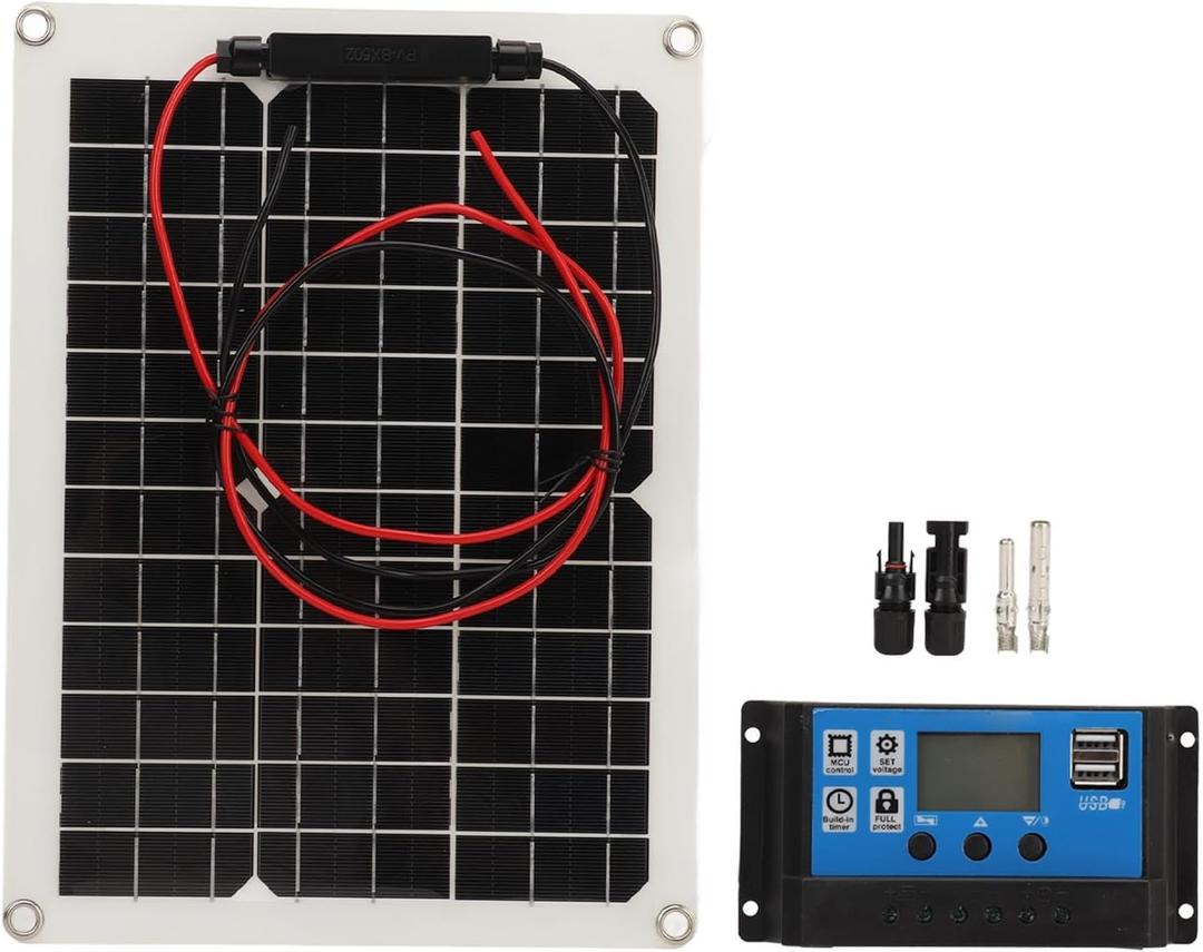 300W Solar Panel Kit DC 12V 24V 50A High Efficiency Solar Charger IP67 Waterproof with Controller for RV Camper
