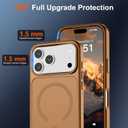 SUPFINE Magnetic for iPhone 17 Pro Max Case (Compatible with MagSafe)(Military Grade Drop Protection) Translucent Matte Shockproof with Anti-Fingerprint Phone Cover,Brown