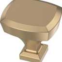 Franklin Brass 10 Pack Champagne Bronze Gold Cabinet Knobs 1-1/4 inch (32mm) Kitchen Cabinet Handles and Drawer Knobs for Cupboards, Dressers, Furniture, Bathroom Vanity |Beveled