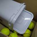 Bucket of 13 Practice Softballs, Official Size and Weight Slowpitch Softball Unmarked Leather Covered Youth Fastpitch Ball Sports Ball for Games, Practice and Training, Yellow, 12"