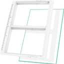UPGRADED 240364787 Refrigerator Crisper Drawer Cover with 240350608 Crisper Glass Replacement Compatible with Frigidaire kenmore Refrigerator Drawer Replacement, Fridge Crisper Pan Drawer Cover