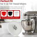 SLIZER 5 Qt Tilt-Head Silicone Bowl Liners for Kitchenaid Stand Mixer,3-Pack with Storage Lids, BPA-Free Nonstick, Cold/Heat Resistant Silicone, Heavyweight Thick Design