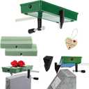 Headstone Flower Saddle - Grave Saddles for Cemetery Tombstone, 1 Gravestone Saddles with 2 Dry Foam, Reusable Funeral Monument Saddle for Veterans Graveside, Never be Blown Away (Patented Product) (Green)