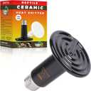 LUCKY HERP Reptile Heat Lamp - 75W Ceramic Heat Emitter Reptile Heat Lamp Bulbs (1 Pack), No Light Ceramic Heat Bulb, Heat Lamp for Reptiles Amphibian Chicken Pet Brooder Coop Lizard Turtle