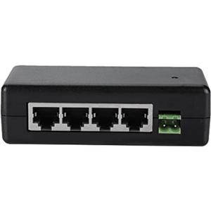 PoE Power Injector,DC 12V-48V 4 Port PoE Power Adapter PoE Ethernet Power Supply Injector Compatible with IEEE802.3af/at Network Devices for IP Camera