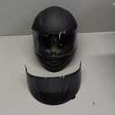 GLX GX11 Compact Motorcycle Helmet - Matte Black, Large - Full Face w/ Tinted Visor, DOT Approved