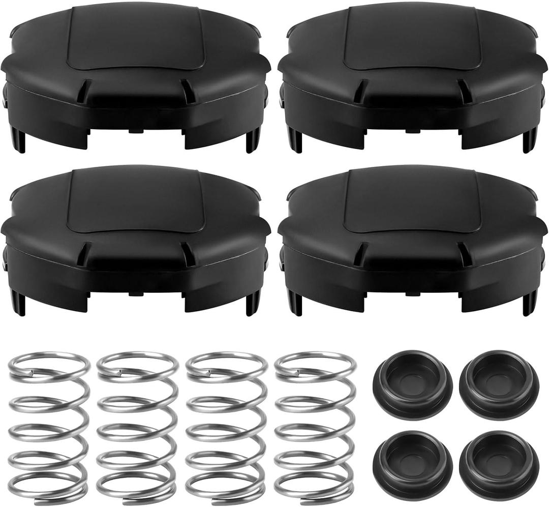 X472000070 Head Trimmer Weed Speed Feed Cap 400 and Spring Kit Fits for Echo Weedeater String Spool Cover 4" Heads SRM-225, SRM-230, PAS-225(4Pack)