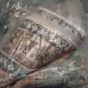 Area Rugs 4'x6' Washable Non-Slip, Floral Vintage Distress Print Pattern Medallion Carpet for Living Room Bedroom Dining Room, Brick Red Rust Neutral Brown Burnt Orange Green