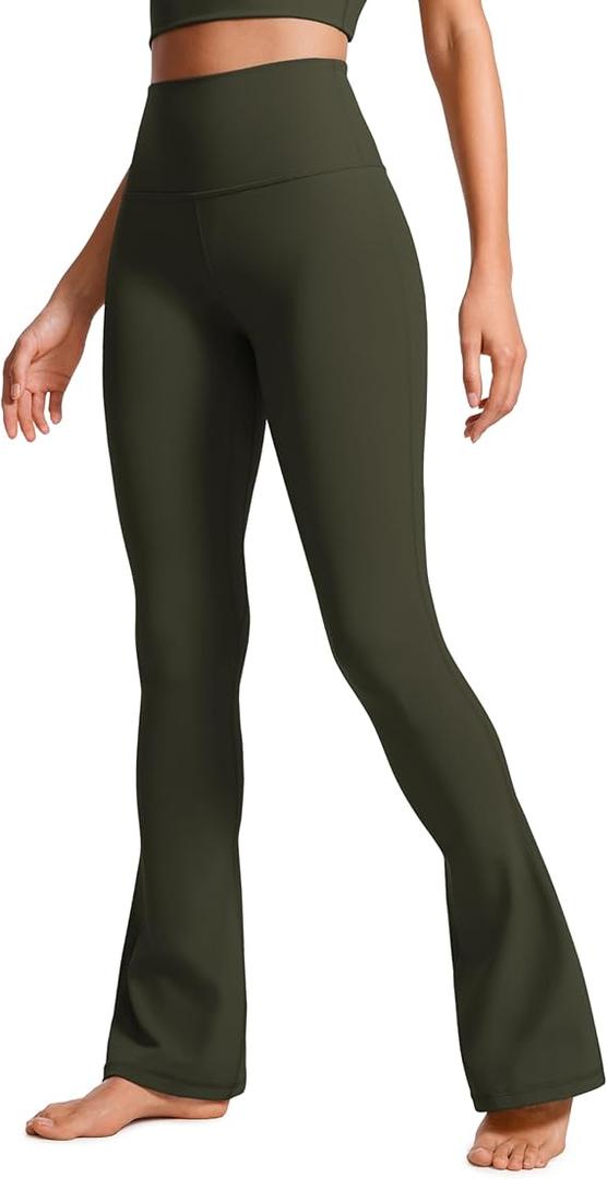 CRZ YOGA Butterluxe Mini Flared Leggings 30"/31.5"/33'' - High Waist Bootcut Casual Lounge Women Yoga Pants with Pocket
 (XL)