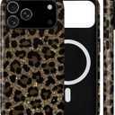 Generic Case for iPhone 17 Pro Max,[Compatible with MagSafe] Cheetah Leopard Print Brown Phone Case for Girl Women Boy Men,Dual-Layer Fashion Design