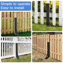 2PCS Fence Post Repair Stakes Kit,Heavy Duty Steel Fence Post Anchor Ground Spike,Fence Post Support Stake for Repairing Tilted/Broken Wood Fence Gate Posts Sign Posts or Mailbox Post (Black)