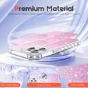 Compatible with iPhone 12 Pro Max Case & iPhone 13 Pro Max Case Magnetic Glitter iPhone 12&13 Pro Max Phone Cases 6.7" with Curly Wavy Design [Bling & Cute][Compatible with Mag-Safe],Pink