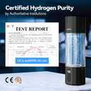 MOVOCA Upgrade Hydrogen Water Bottle, 3Min 2200PPB Rapid Hydrogen Water Generator -SPE PEM Tech, 14OZ Portable Hydro Water Machine, Health Care Gifts for Husband, Wife, Family, Friends, Travel