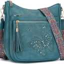 KITEVIUN Medium Crossbody Bags for Women Trendy, Women's Butterfly Shoulder Handbags with Tassel