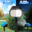 Brightown 4Pack Solar Spot Lights Outdoor with 58 LED & 1800mAh, IP67 Solar Lights Outdoor Waterproof with 3 Light Modes, 2-in-1 Dual Use Outdoor Solar Lights for Yard, Garden and Pathway (Cool White)