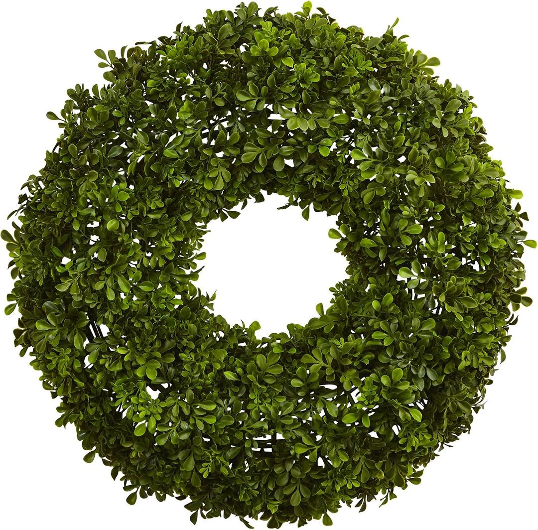 Nearly Natural 22in. Artificial Boxwood Wreath