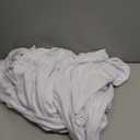 BDDC Table Skirts for Rectangle Tables 6ft  OnePiece White Tablecloths and Skirt, Wrinkle Resistant Ruffles Elastic Cover for Banquets, Weddings, Events, Parties