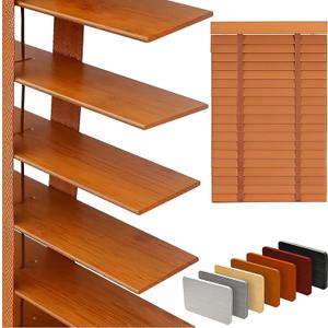 2" Slats Wood Blinds for Indoor Windows: Solid Wooden Blackout Blind&Shades, 31.5"W x 36"H