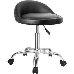 JOSTZHXIN Rolling Stool with Back,Home Office Swivel Chair Height Adjustable, Salon SPA Work Chair Shop Stool (Style 3)