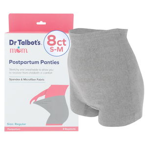 Dr. Talbot's Mom Postpartum Underwear, Disposable Boyshorts - Stretchy Breathable Support XXL