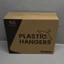 Plastic Hangers 50 Pack Black - Clothes Hangers - Makes The Perfect Coat Hanger and General Space Saving Hangers for Closet and New Apartment Essentials - Percheros Ganchos para Colgar Ropa Hangars