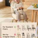 HOMEAL Toddler Booster Seat for Dining Table, Adjustable Kids Breathable Booster Seat for Kitchen, Beige