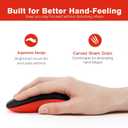 Leadsail Rechargeable Wireless Slim Cordless Mouse, 2.4G Portable Less Noise Optical Mouse with 5 Adjustable DPI Levels for Laptop, Desktop, MacBook