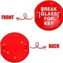 Housoutil 2PCS Emergency Key Box Breakable Glass Fire Safety Wall-Mounted, Wall-Mounted Break Glass Lock Box for Home/Office
