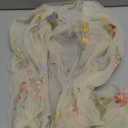 Artoid Mode Wildflower Floral Beige Apricot Gauze Embroidery Table Runner 120 Inch 10FT, Tulle Seasonal Spring Kitchen Dining Table Decor for Home Party (28" x 120")