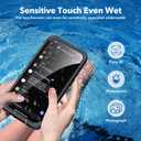 ANTSHARE Waterproof Case for iPhone 15, with [Built-in Privacy Screen Protector] [IP 68 Underwater], Anti-Peeping Adsorption Full Body Double Protective Case for iPhone 15, Black