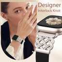 Minyee Magnetic Stretchy Band Compatible with Apple Watch Bands 38/40/41/42/44/45/46/49mm Women Men, Celtic Knot Soft Elastic Nylon Fabric Strap for iWatch Series 11 10 9 8 7 6 5 4 SE/Ultra 3 2 1