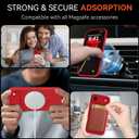 Compatible with iPhone Air Case with Stand, Full Camera Protection Slim Liquid Silicone Phone Cases for iPhone 17 Air Compatible with MagSafe Magnetic Ring Kickstand Case 6.5", Red