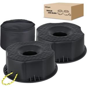 Nilight Trailer Jack Block RV Camper Stabilizer Leveling Blocks 10000lb 2PC
