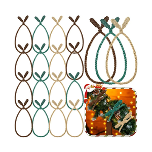 Zhengmy 16 Pcs 25 Inches Christmas Velvet Garland Ties Christmas Decorative Twist Ties for Banister Reusable and Flexible Twist for Xmas Home Decorations Holiday Craft Wrapping(Burgundy)