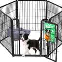 FXW Homeplus Unleashed Indoor Dog Playpen - Stress-Free and Safe Play, Heavy Duty 32 Inch 6 Panels Dog Pen for Small and Medium Dogs, BlackPatented