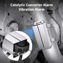 WSDCAM Catalytic Converter Alarm 113dB Loud Wireless Catalytic Converter Anti Theft Vibration Vehicle Security Alarm System Motorcycle Car Alarm with Remote Aluminum Alloy and Heat Insulated Pad
