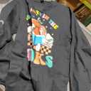 100 Days in the Books Reading Teacher 100th Day of School Sweatshirt, S