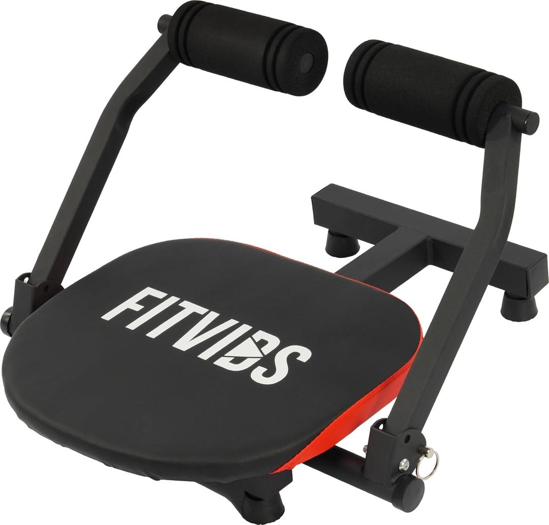 Fitvids Ab Crunch Total Body Workout with Resistance Bands, Instruction DVD and Exercise Guide Chart