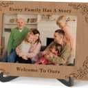 Family Photo Frame - Every Family Has A Story Wooden Tabletop Photo Frame with Stand - Housewarming Gift Vintage Picture Frame - Gifts For Family Mom Dad Grandma Grandpa -A09