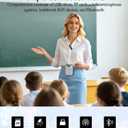 SHIDU 35W Power Voice Amplifier with Bluetooth Wireless Lavalier Microphone, Portable Teacher Mic with Speaker Personal Clip On Microphone System for Teacher Meeting Training-M500 (Black)
