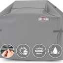 Grillman Premium Grill Cover for Outdoor Grill - Heavy-Duty Waterproof BBQ Grill Cover - Rip-Proof and Wind-Resistant - Large Barbecue Gas Grill Cover for Backyard - Gray (64" L x 24" W x 48" H)