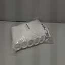 Extra Long Boho Farmhouse Shower Curtain Woven Fabric White Shower Curtain, 72 x 78 Tufted Pleat Floral Puffs Textured Modern Farmhouse Minimalist Shower Curtain Set with Hooks for Bathroom