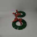 ATDAWN 2 Pcs Mini Christmas Wreath, 13 Inch Outdoor Lighted Christmas Wreath for Front Door, Xmas Wreath for Christmas Home Wall Door Decoration (Green)