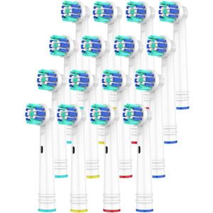 16-Pack Replacement Electric Toothbrush Heads | High-Low Soft Bristles