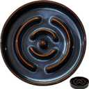 Havniva Ceramic 3.2 Cup Dog Bowl Slow Feeder for Large Dog, 9.5inch Pet Slow Dish, Stop Bloat, Preventing Choking(Single Bowl, Starry Sky)