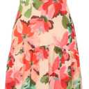 Adrianna Papell Women's Halter Flounce Midi Dress (16)