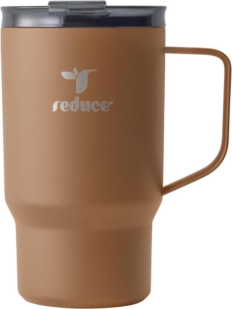 REDUCE Hot1 18 oz Hot1 Stainless Steel Insulated Mug with Temperature Adjusting Lid - Dual-Wall Vacuum, Cupholder Friendly - Keeps Drinks Hot for 6 Hours - Ideal for Coffee, Tea & Other - Java