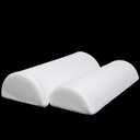 2PCS Knee Pillow for Sleeping, Half Moon Bolster Pillow for Neck, Legs, Ankle Foot & Knee Support, High Density Foam for Leg Elevation (19.6''x6.7''x3.5'', 19.6''x7.8''x4.3'')