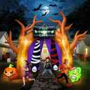 Kalolary 10 FT Halloween Inflatables Archway Outdoor Decorations, Ghost Tree Arch Blow Up Yard Decorations Pumpkin Inflatable with Build-in Lights for Yard Garden Lawn Indoor Outdoor Decor